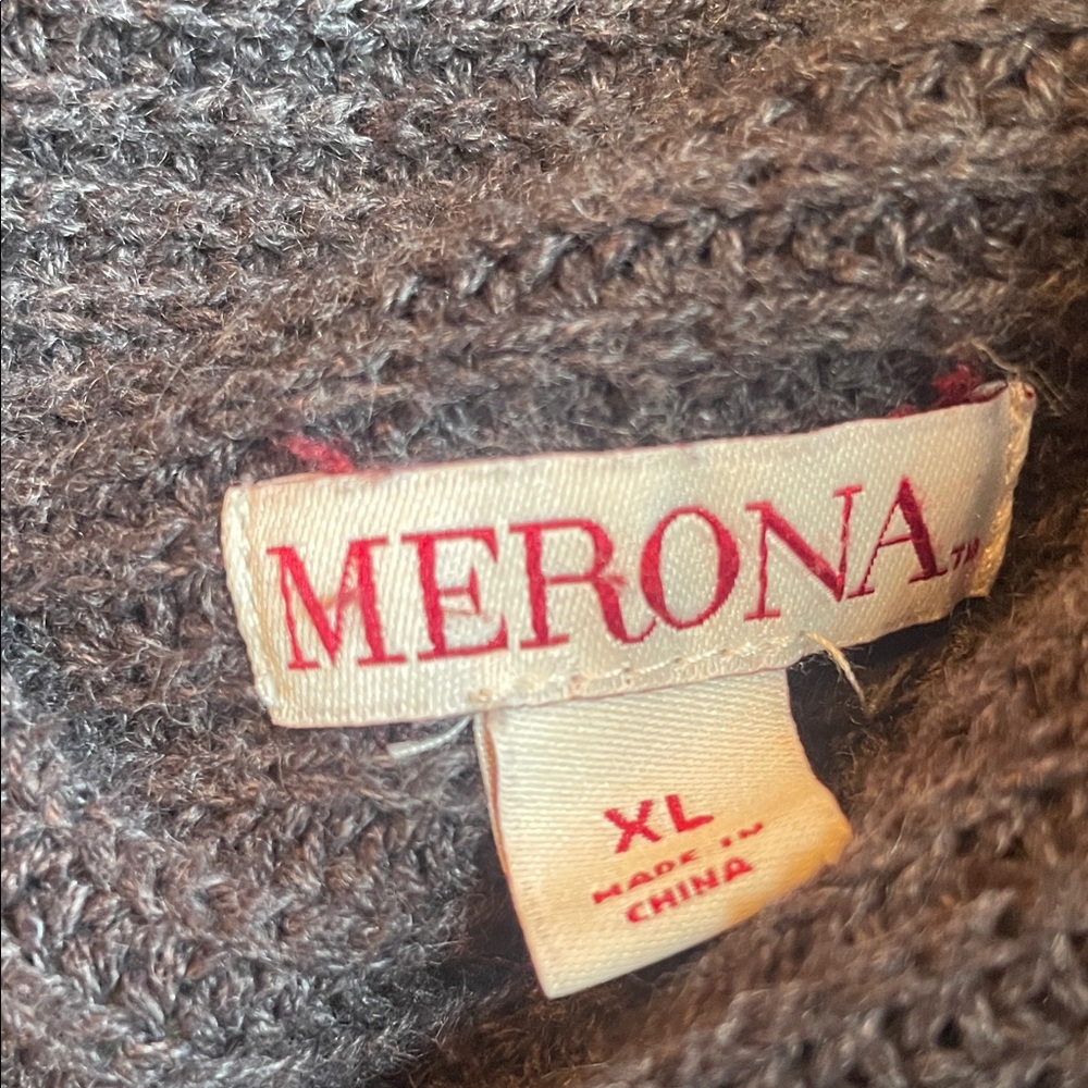 MeRona charcoal Sleeveless Knit Cardigan size xl - Picture 3 of 3